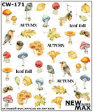 Mushrooms, Leaves, Birds Autumn Fall