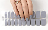 Semi-Cured Gel Nail Wraps Grey Solid Color