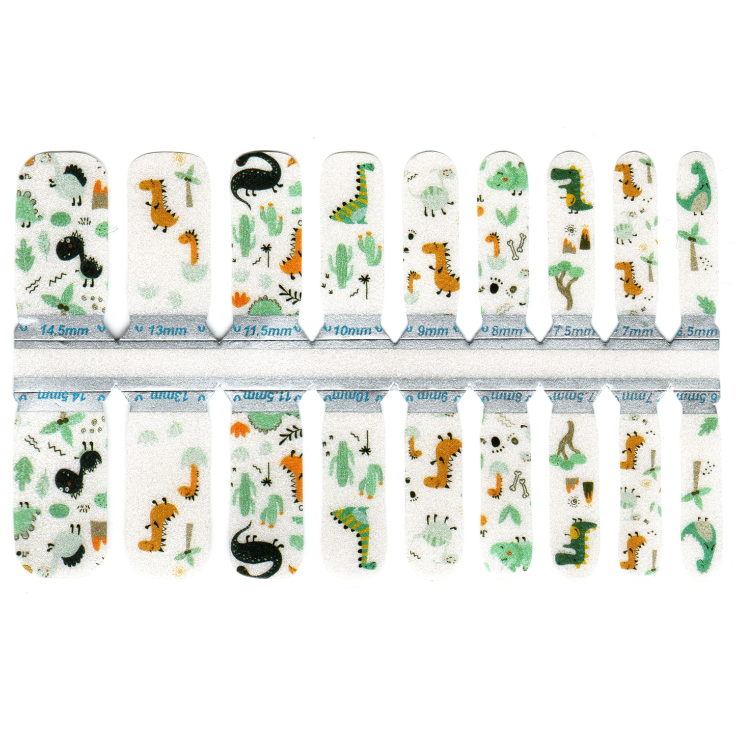 Dinos Dinosaurs Transparent with Shimmer Orange Black Green - Kids