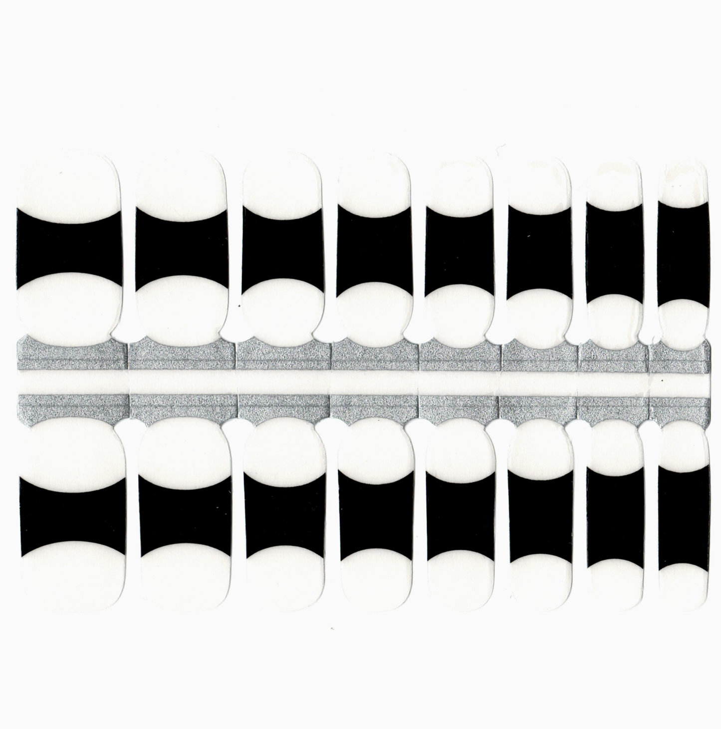 White Smoke Color Changing Black French Tip with Clear Transparent Background