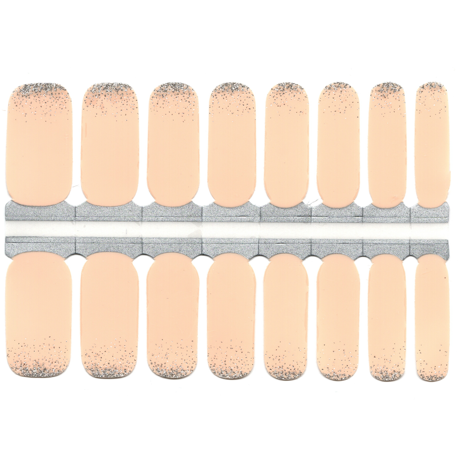 Nude beige avec paillettes argentées