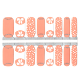 Cantaloupe Orange with White Polka Dot and Bows with Silver Glitter Accents