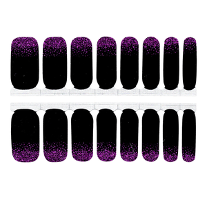 Solid Black with Purple Glitter Halloween