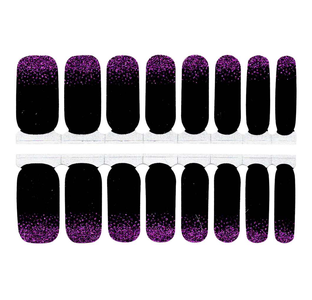 Solid Black with Purple Glitter Halloween