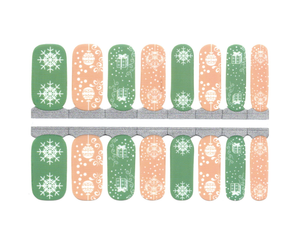 Ornements d'arbre de Noël verts et beiges, blancs, coffrets cadeaux, flocons de neige