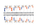 White Snowmen with Blue and Red Scarves, Clear Top, Christmas