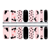 Pink and Black Cats with Paw Prints, Ms Cat