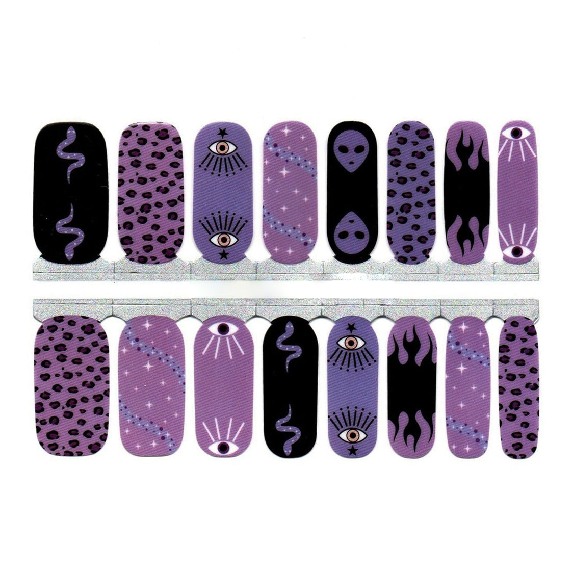 Black Aliens, Black Flame, Leopard Print, All Seeing Eye, Purple and Black Halloween