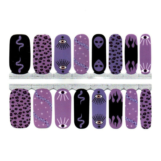 Black Aliens, Black Flame, Leopard Print, All Seeing Eye, Purple and Black Halloween