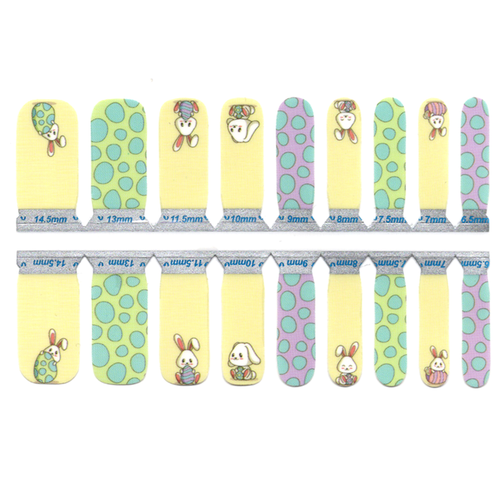 Easter Bunny Rabbit with Eggs in Pastel Colors Yellow, Purple, Blue - Kids