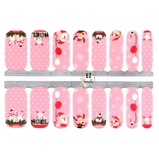 Pink Noel Santa Claus, Snowmen, Reindeer White Polka Dot Christmas Holidays