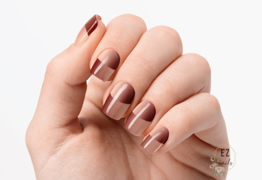 Optical Illusion Brown Beige Ombre