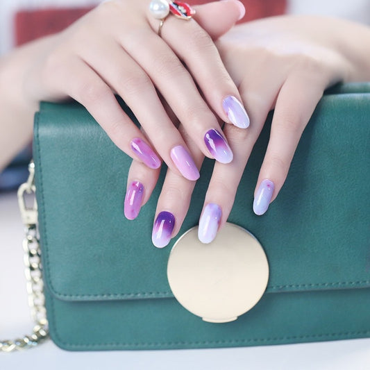 Dark Slate Gray Purple and White Watercolor Marble Ombre Gradient