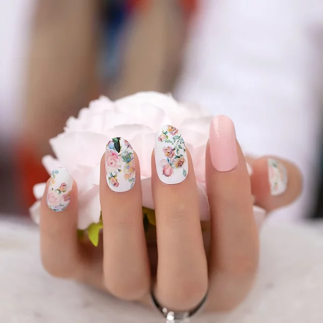 Baby Pink and White Flowers with Butterflies