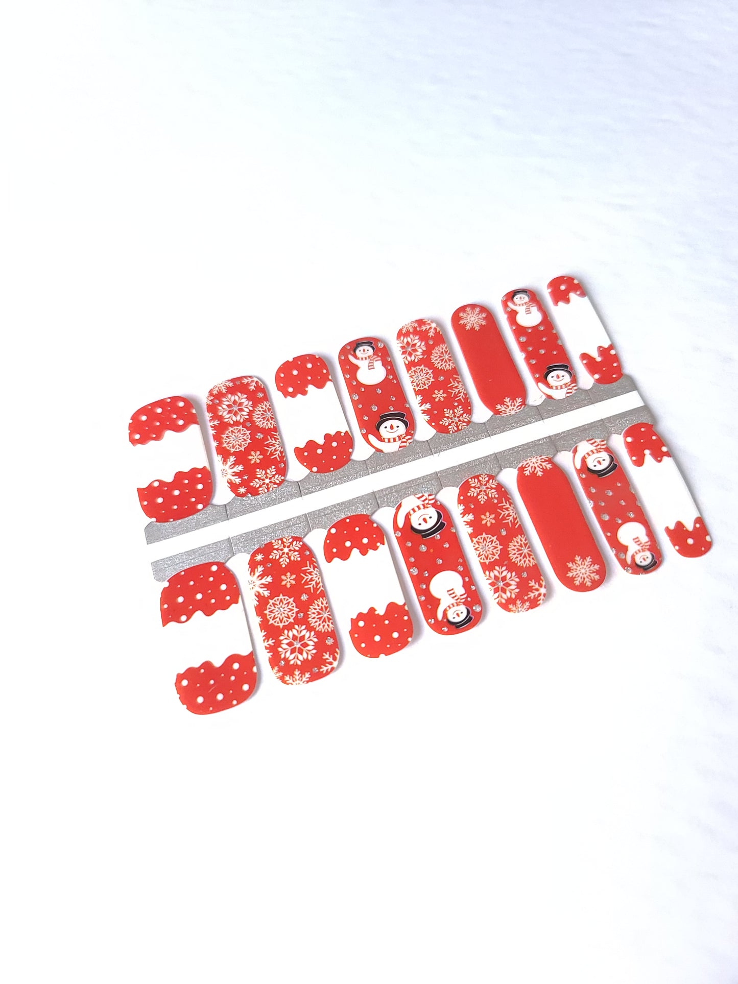 White and Red Snowflakes, Snowfall, Snowmen Christmas