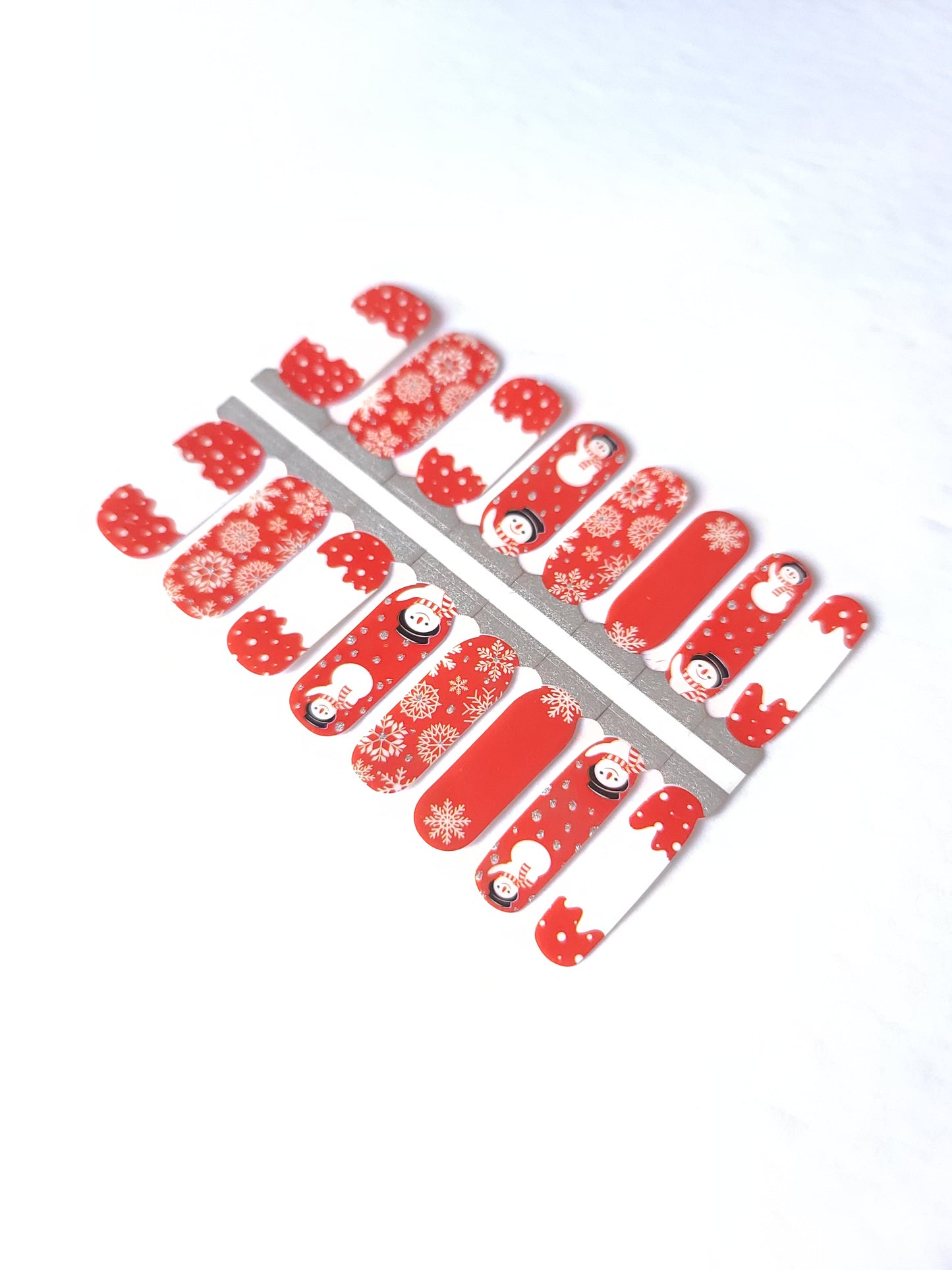 White and Red Snowflakes, Snowfall, Snowmen Christmas