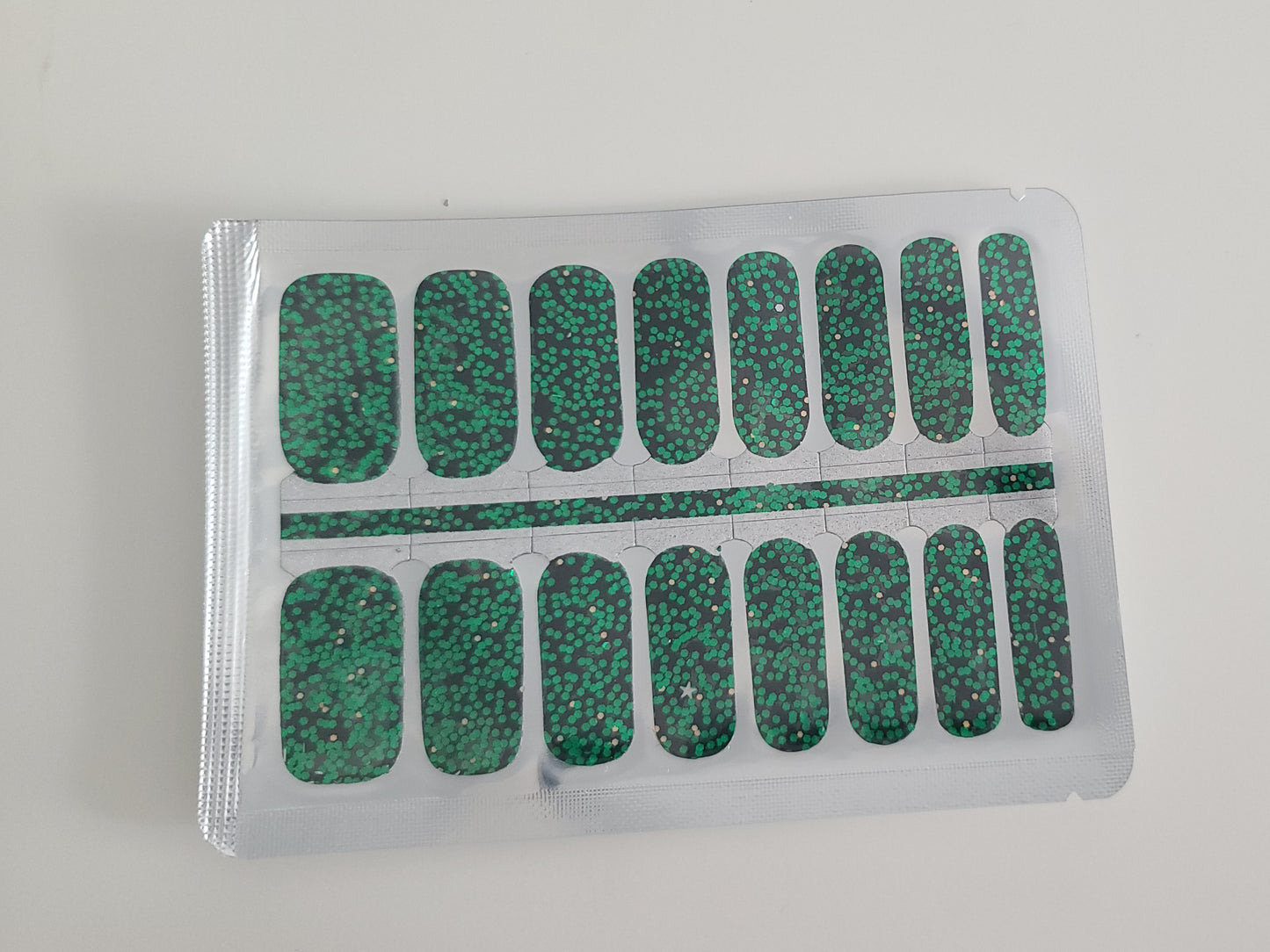 Green Sequin Glitter with Dark Background