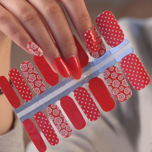 Red and White Polka Dot and Roses Flowers