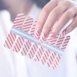 Candy Cane White and Red with Glitter