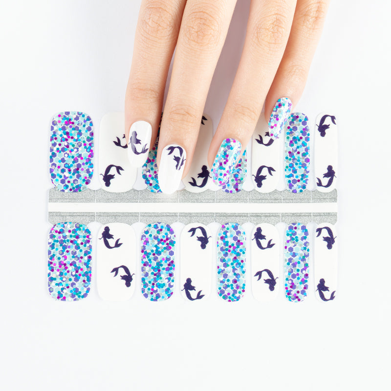 Mermaid Figure with Blue Sequin Glitter