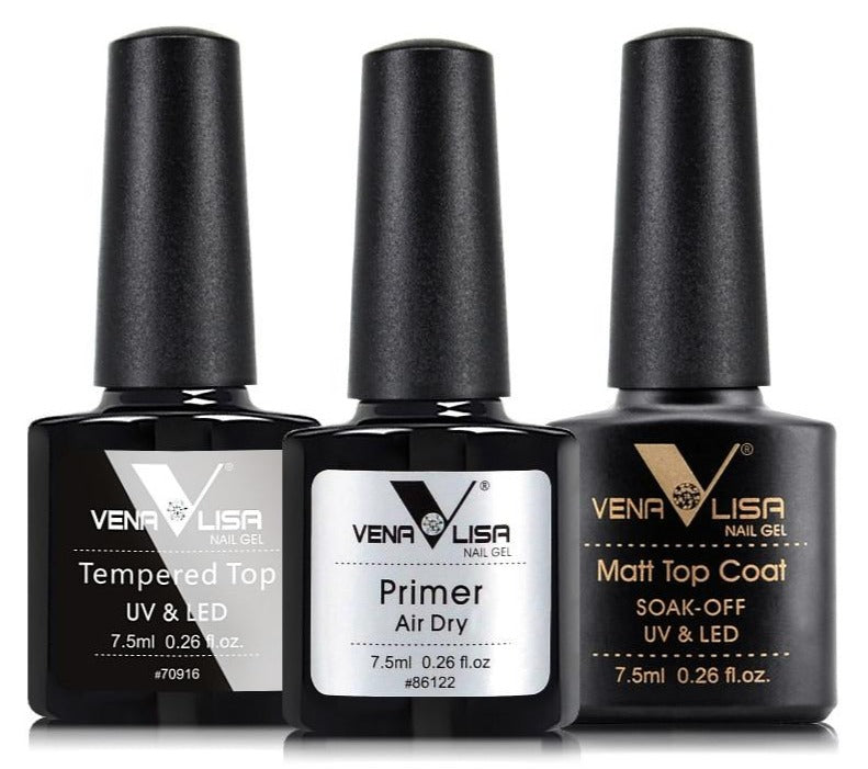 Venalisa Gel Top Coats and Base Coats - Matte, Tempered, Long Wear