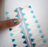 Teal Metallic Foil Triangle Clear Overlay Negative Space