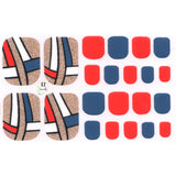 Red Gold and Blue Toe Wraps