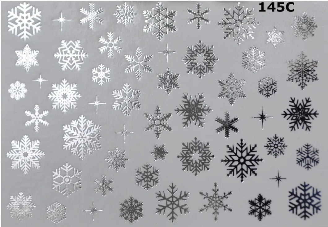 argent métallique brillant flocons de neige noël hiver