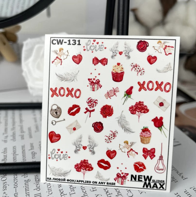 Red Xoxo, Lips, Angels, Hearts, Cupcakes, Doves, Roses, Hearts, Valentine's Day