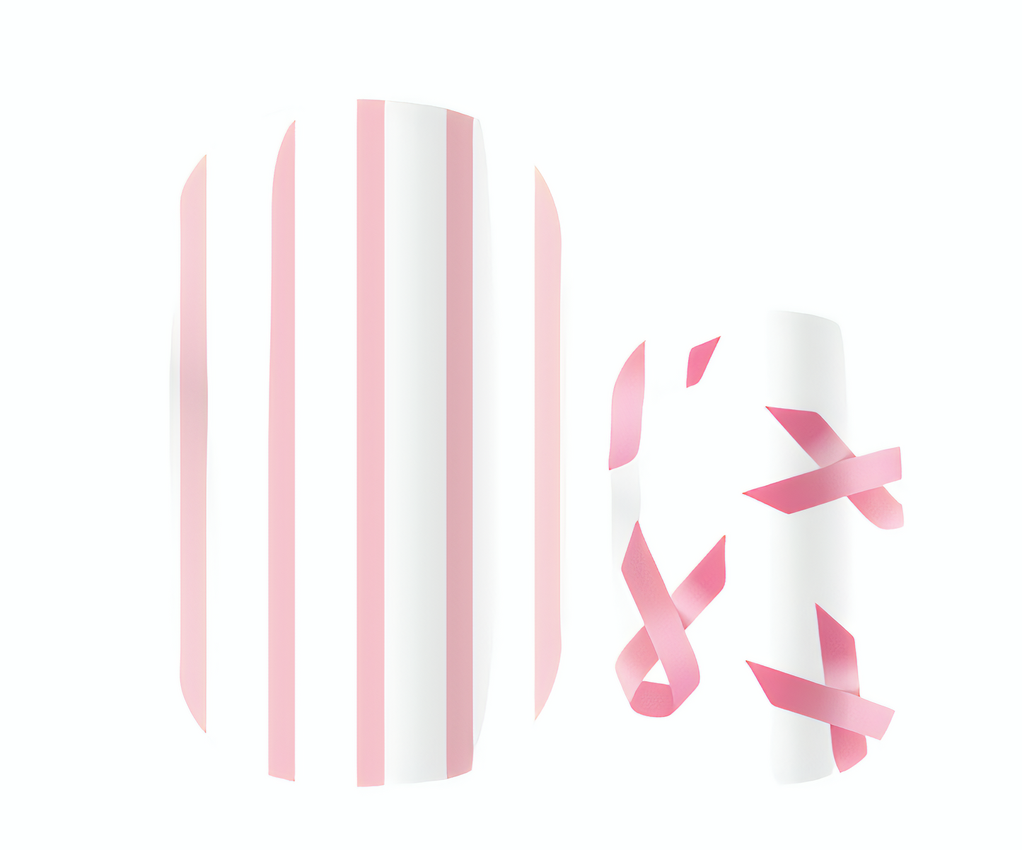 Pink and White Cancer Awareness with Glitter