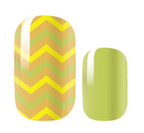 Thème d'automne Couleurs des feuilles Zigzag Jaune et Vert Moutarde