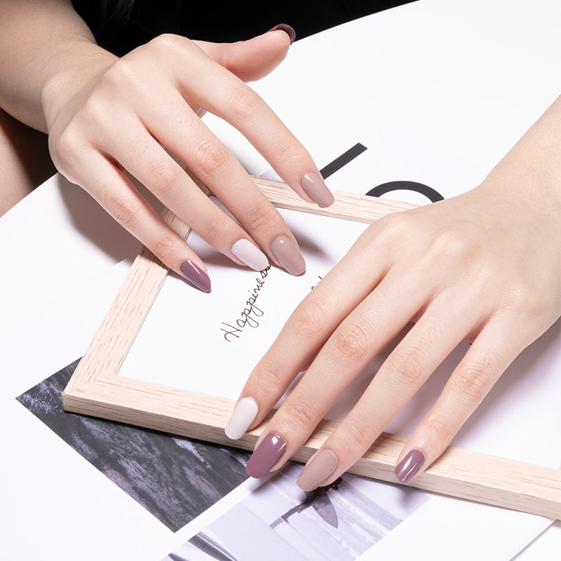 White Smoke Solid Colors Nude Beige Brown Neutral Colors