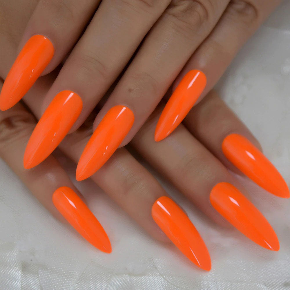 Neon Fluorescent Orange Solid Color