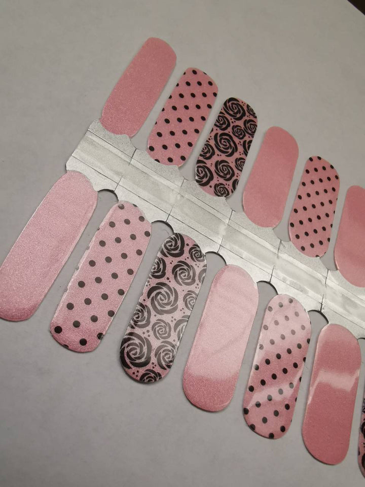 Pink Roses Polka Dot