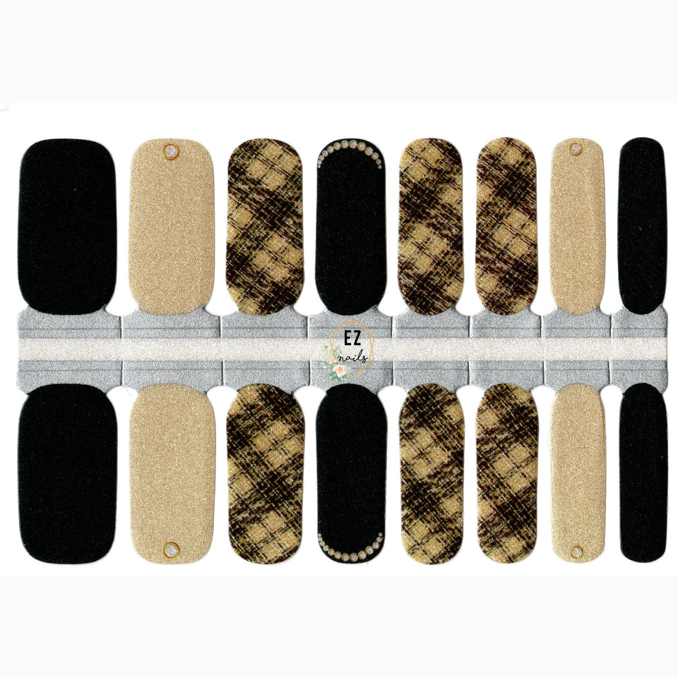 Plaid beige scintillant avec détails nacrés