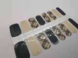 Plaid beige scintillant avec détails nacrés
