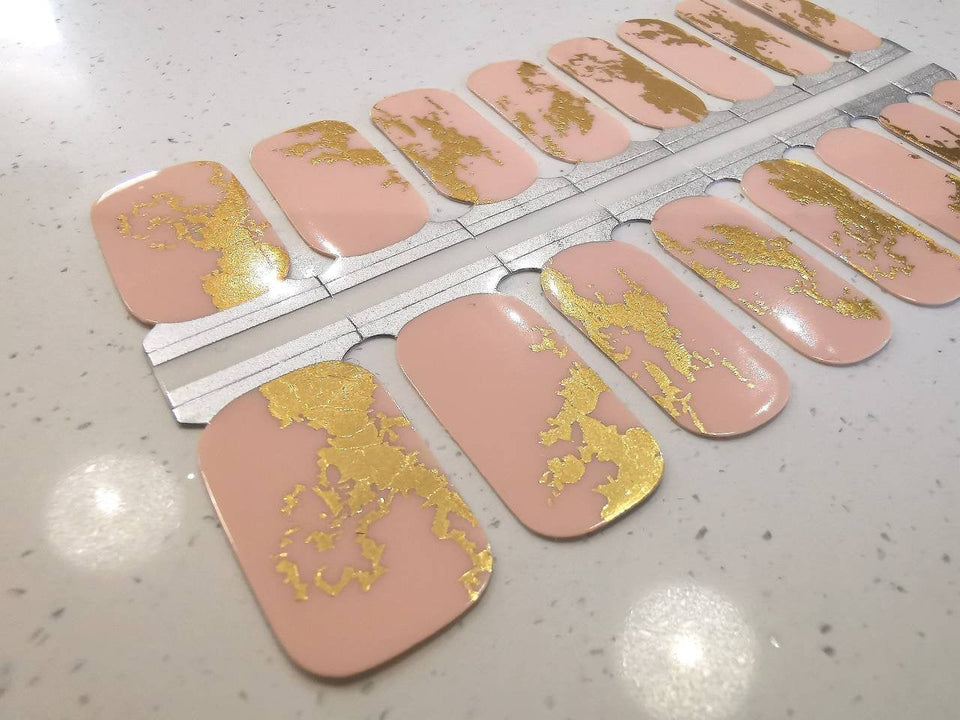 Nude Pink with Gold Accents