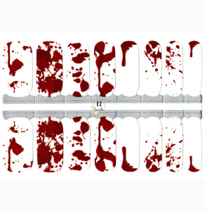Solid White with Red Blood Drips Vampire Halloween