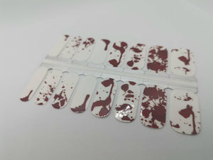 Solid White with Red Blood Drips Vampire Halloween