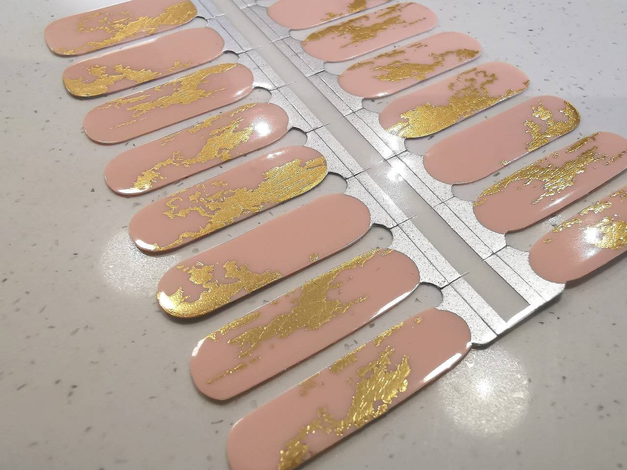 Nude Pink with Gold Accents