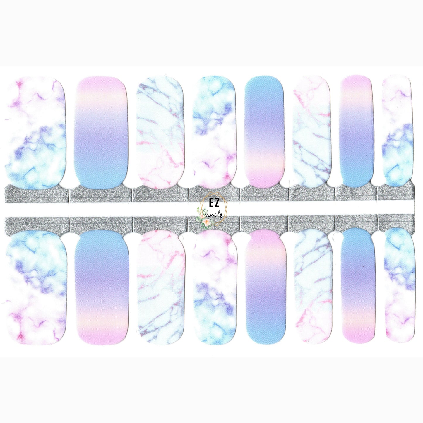 Watercolor Marble Ombre Gradient Pink Purple Blue