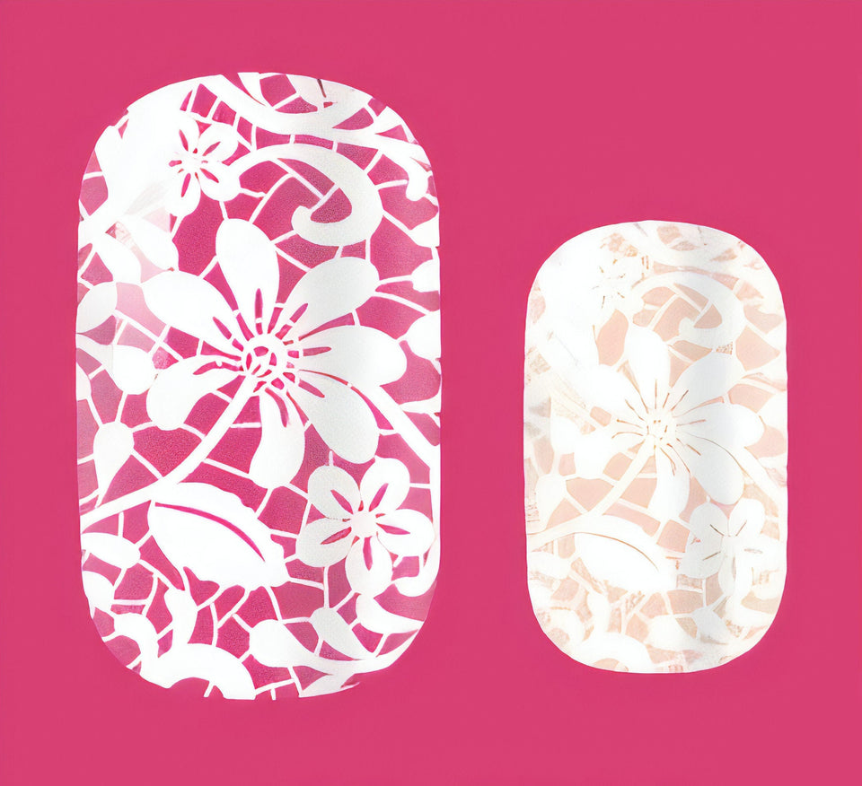 White Floral Bridal Lace with Clear Background