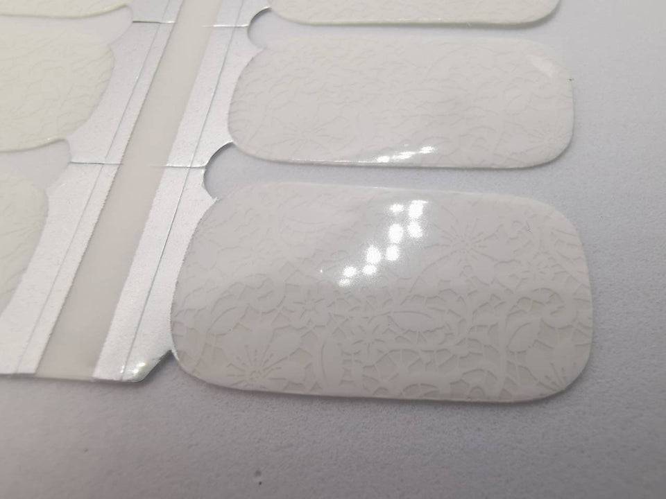 White Floral Bridal Lace with Clear Background