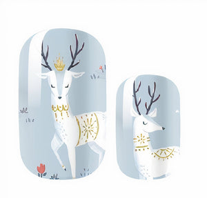 Baby Blue Shimmer Deer Christmas