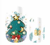 White Green and Gold Glitter Christmas Tree and Ornaments