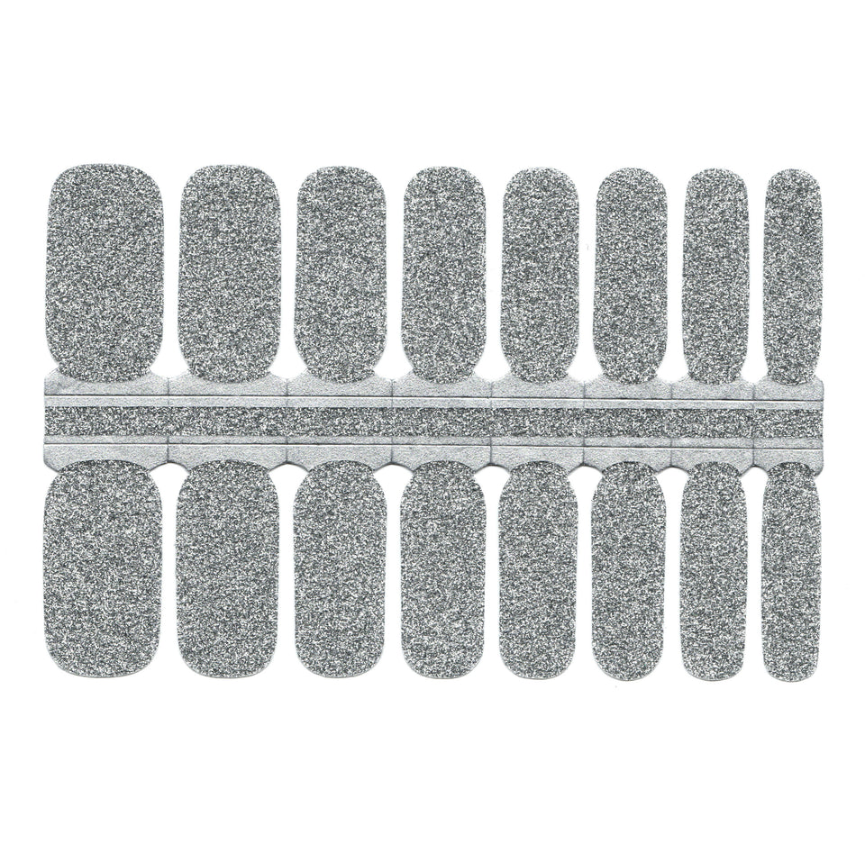 Solide Gris Argent Paillettes