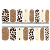 Imprimé léopard beige nude avec des accents de paillettes dorées