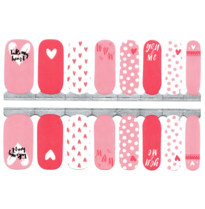 Take My Heart Pink and White Polka Dot You and Me Engagement Valentine's Day