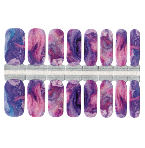 Marbre aquarelle violet bleu et rose avec miroitement
