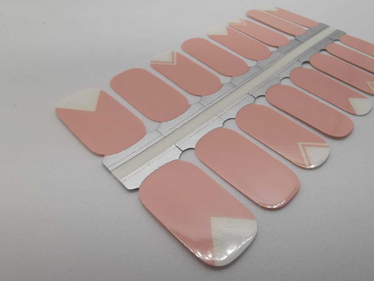 Baby Pink Solid Color and White Geometry Geo with Clear Cut Outs